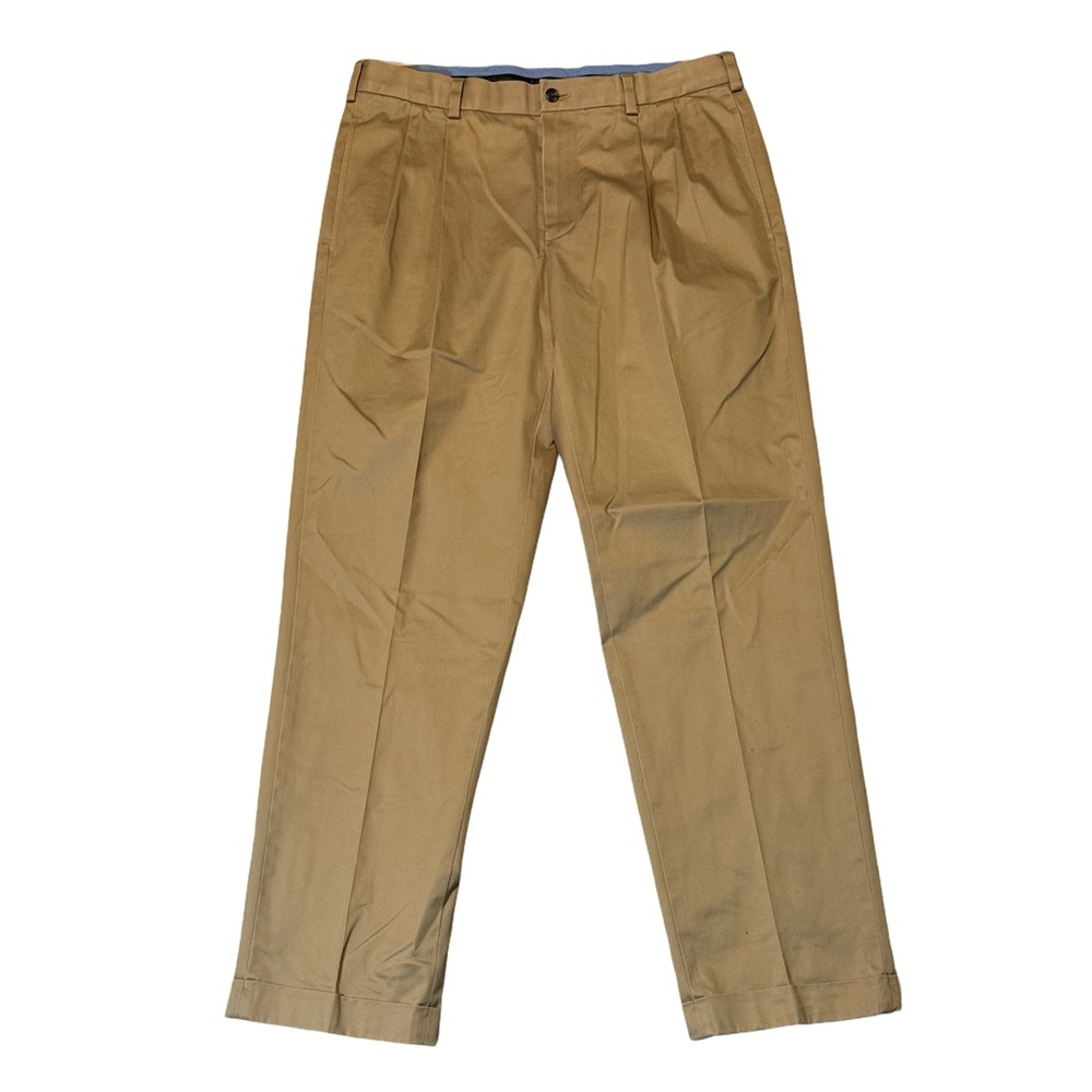 Brooks Brothers mens 35x32 tan khaki light weight advantage chino Elliot pants